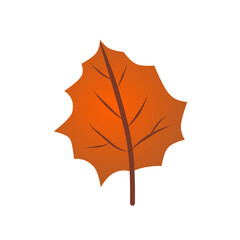 Brown Autumn Leaf Icon. Autumn Season Concept.