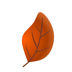 Brown Leaf Icon. Autumn Season Concept.