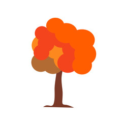 Autumn Tree Icon. Autumn Season Concept.