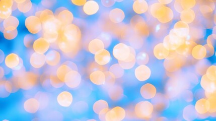 Fototapeta premium Abstract bokeh lights in soft pink, orange, blue, and purple hues.
