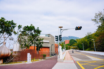 Kaohsiung, Taiwan, Republic of China, 01 25 2024: The landscape of National Sun Yat-sen University (NSYSU). It is is a public research university located in Sizihwan, Kaohsiung. © Feng