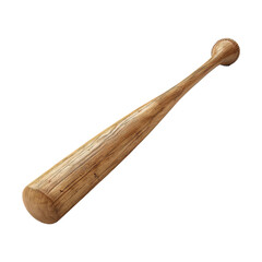 Wooden Baseball Bat on Transparent Background