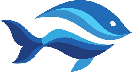 Abstract fish logo design