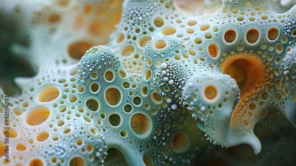 Wall mural abstract fractal pattern: a journey into the microscopic world