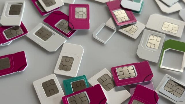 Sim cards for mobile phone. telecommunication concept