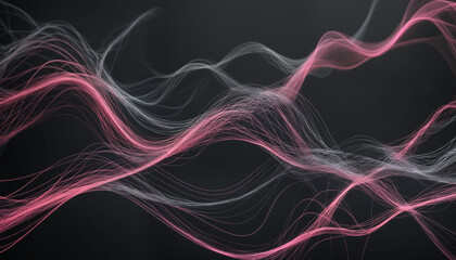 Obraz premium Pink Web Connections | Intelligence| neural connections art
