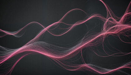Obraz premium Pink Web Connections | Intelligence| neural connections art
