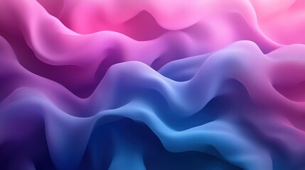 Obraz premium A high-resolution, minimalist abstract background featuring fluid waves of vibrant colors in shades of blue and purple.