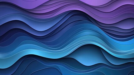 A high-resolution, minimalist abstract background featuring fluid waves of vibrant colors in shades of blue and purple.