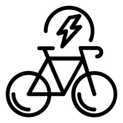 electric bicycle icon