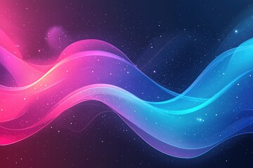 A high-resolution, minimalist abstract background featuring fluid waves of vibrant colors in shades of blue and purple.