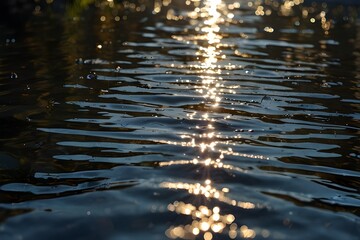 Glistening water surface ( sparkling sunlight reflecting on the surface of water)