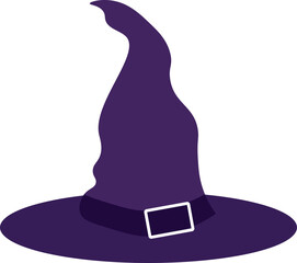 Purple Witch's Hat with. Buckle