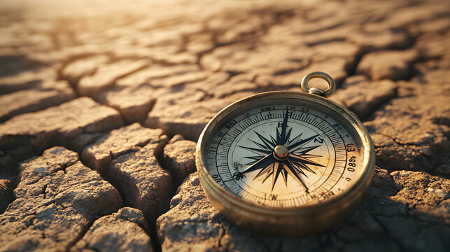 Broken Compass on Desert Road