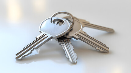 Keys on Polished White Surface