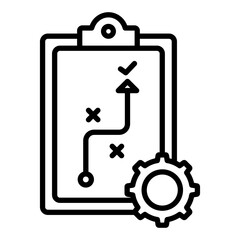 Strategy icon with line style
