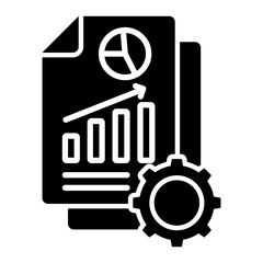 Project management icon with glyph style