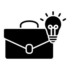 Business idea icon with glyph style