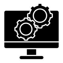 Management icon with glyph style