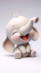 3D lachender Elefant