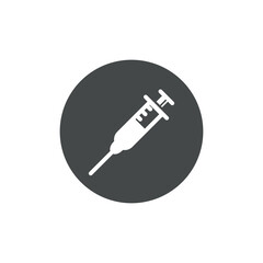 vector templete medical syringe flat design.