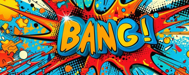 Obraz premium Fun pop art background featuring 