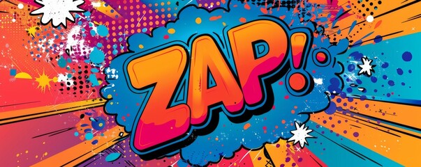 Fototapeta premium Colorful pop art background with 