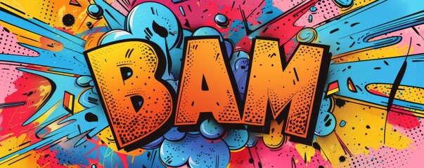 Fototapeta premium Colorful pop art background with 