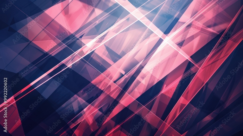 Poster abstract geometric pattern with sharp angles and intersecting lines, creating a dynamic and modern v
