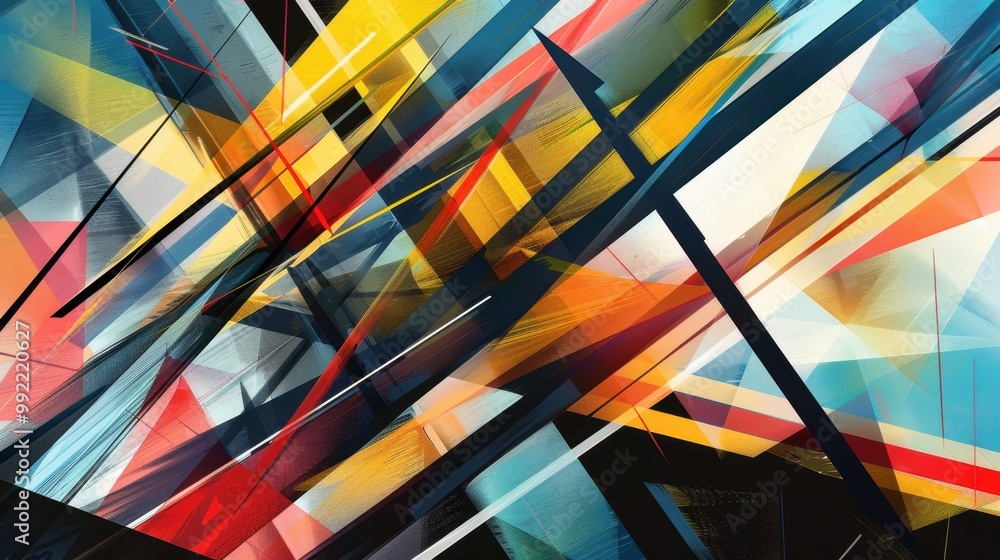 Poster creating a dynamic and modern visual effect