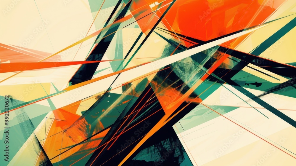 Poster creating a dynamic and modern visual effect