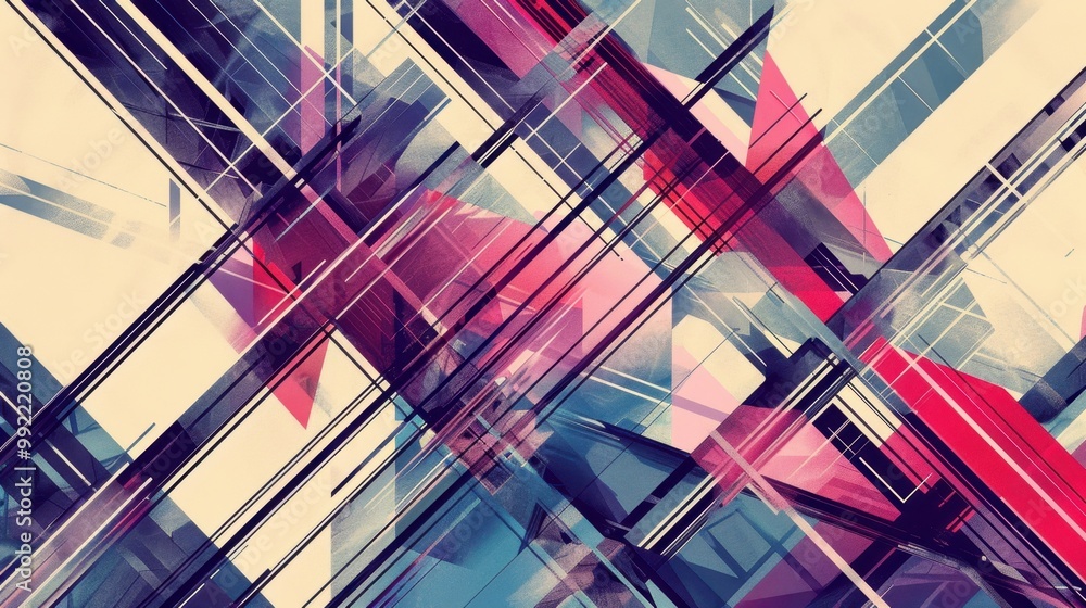Aufkleber abstract geometric pattern modern visual effect