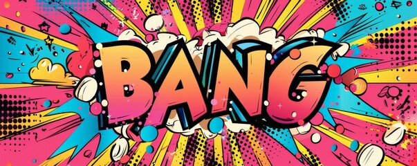 Fototapeta premium Fun pop art background with 