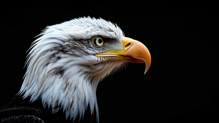 Obraz premium Bald Eagle Close-Up Portrait with Intense Gaze