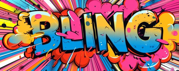 Fototapeta premium Energetic pop art background with 