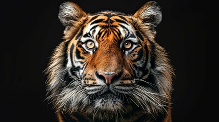 Fototapeta premium Close-up Portrait of a Tiger with Intense Gaze