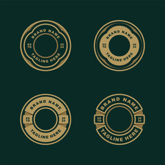 logo badge design template with the text editable for clothing, sport and apparel