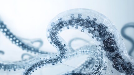 Obraz premium Abstract Tentacle Structure with Interconnected Web
