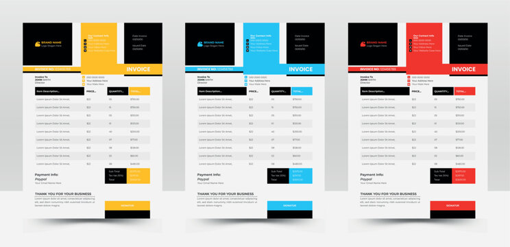 Professional Invoice Template Elegant and Minimalist Business Invoice Design for Efficient Billing and Accurate Financial Documentation Solutions.