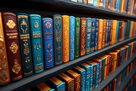 A 3D-rendered bookshelf with animated book covers, each book coming to life as a book lover interacts with the collection