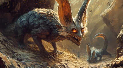 Obraz premium Chupacabras art illustration for a book. Chupacabra. Illustration