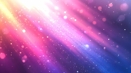 Obraz premium Abstract Light Beams and Shimmering Particles with Bokeh Effects, Glowing Cosmic Background Animation for Videos