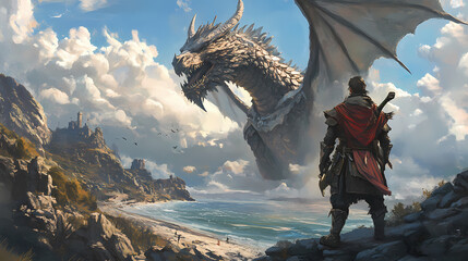 Epic quest through fantasy illustrations, where brave adventurers confront perilous challenges and forge their destinies. Epic Quest. Illustration