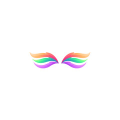 Wings logo with colorful gradient design style