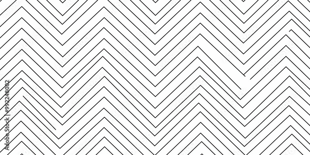Poster black and white chevron pattern with white lines. the pattern is very simple and clean