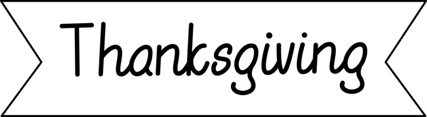 Thanksgiving Banner Outline