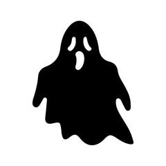 Ghost halloween clip art design on plain white transparent isolated background for card, shirt, hoodie, sweatshirt, apparel, card, tag, mug, icon, poster or badge