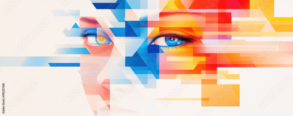 Poster dynamic generative art created with ai technology