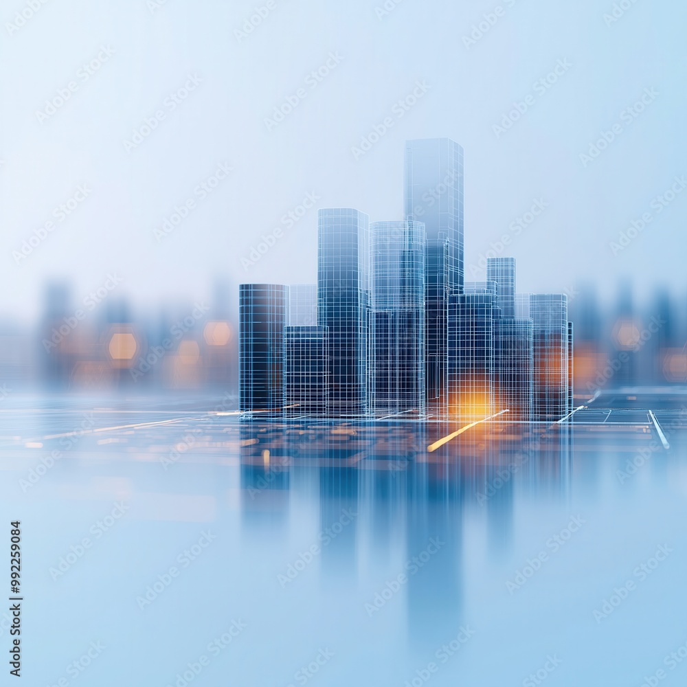 Poster futuristic architectural concepts in ai design