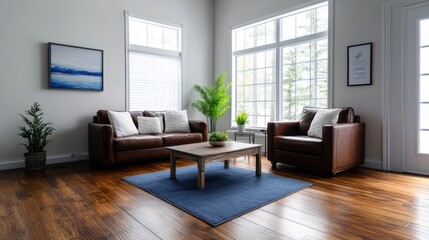 Modern Living Room with Stylish Furniture and Natural Light